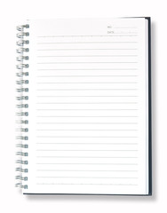Open Blank Page Of Blue Cover Note Book
