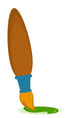 Artist brush on white background