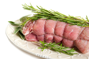 raw veal rolled up- Arrosto di vitello