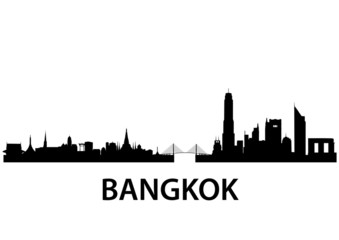 Naklejka premium Bangkok Skyline