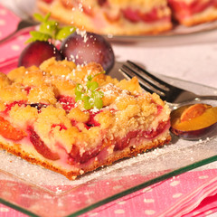 Pflaumenkuchen mit Streusel
