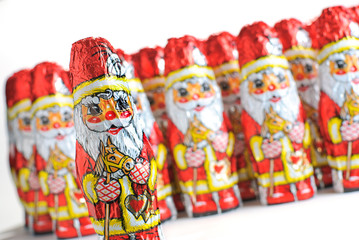 Nikoläuse aus Schokolade