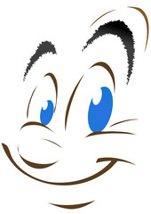 Vector illustration a smiling face