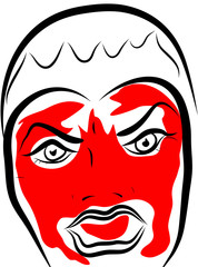 femme rouge de colère