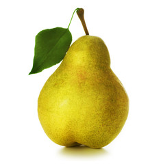 Pear over white
