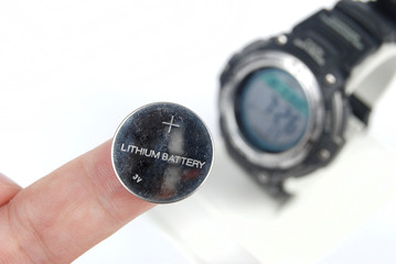 lithium battery with digital watch