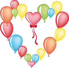 heart from balloons