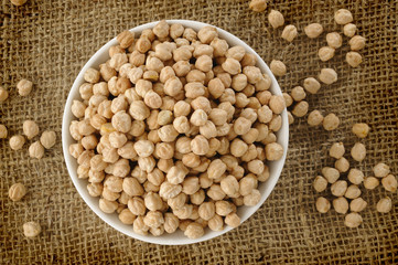 garbanzo bean on bowl