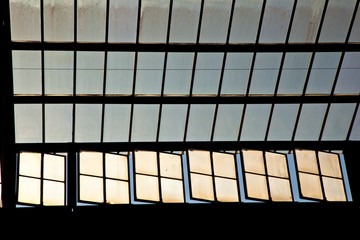 trainstation in Wiesbaden, glass of roof in harmony