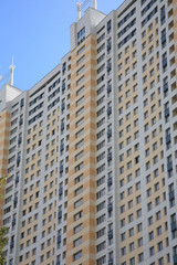 Obraz premium modern typical inhabited many-storeyed house