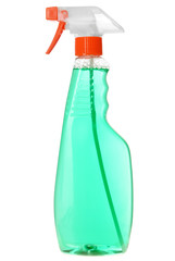 Bottle of detergent isolated on white background