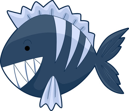 recommend clip art: Cartoon Piranha