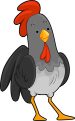 Fototapeta premium Cute Rooster