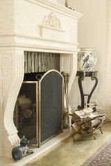 Fototapeta premium classic fireplace
