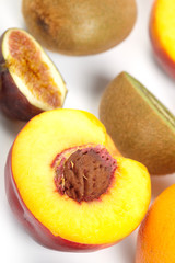 Fruit on a white background