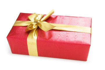 Gift box isolated on the white background