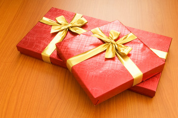 Gift box isolated on the white background