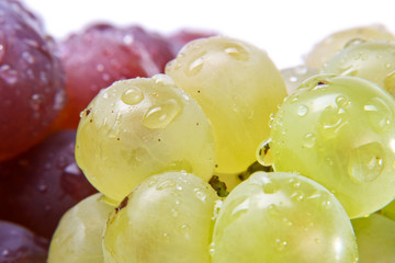 Green and red grapes