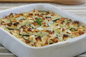 Gratin courgette feta