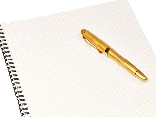 Notebook and pen