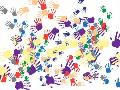 Handprint , Vector images scale to any size