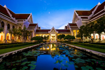 Dhevalai, Thai Temple in dusk,Thailand