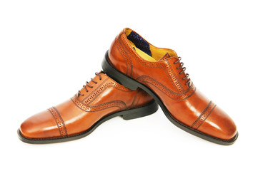 Male shoes isolated on the white background