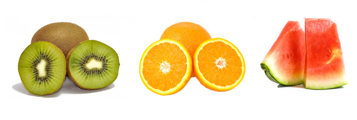Kiwis,naranjas y sandía.