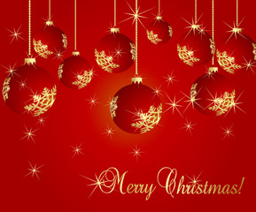 Christmas Background vector with eve tree decoration