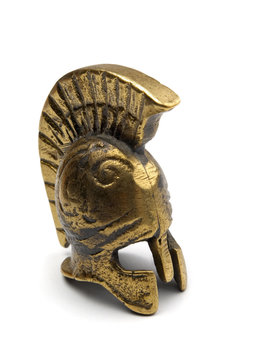 Bronze greek helmet