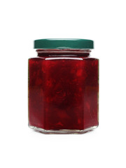 Cherry marmalade in jar