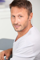 Fototapeta premium Portrait of handsome man