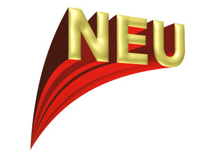 Wort Neu kommt wie Feuerwerk geflogen