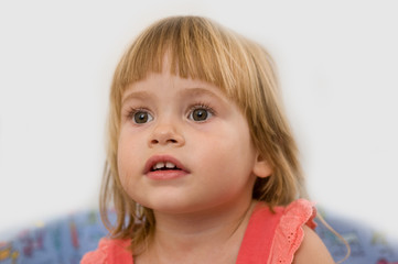 Naklejka premium portrait of little girl