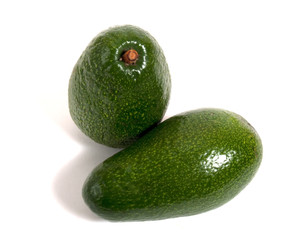 two avocados