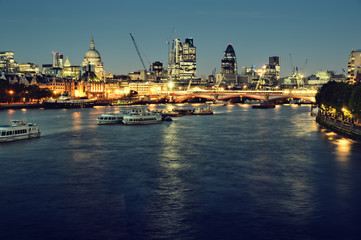 Fototapeta premium City of London at night.