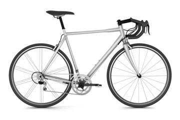 Fototapeta na wymiar sport bicycle isolated on white background