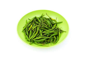Hot peppers isolated on the white background