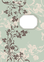 abstract floral frame