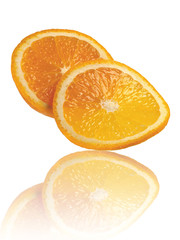Orange , completely isolated on white background