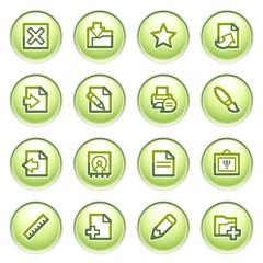 Document web icons, on gray buttons.