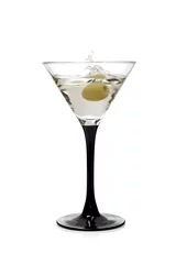 Foto op Plexiglas Martini with olives on a white background © Gresei