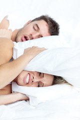 couple lying on bed