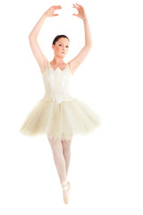 Fototapeta na wymiar Female ballet dancer dancing