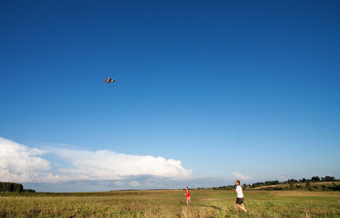 children with kite