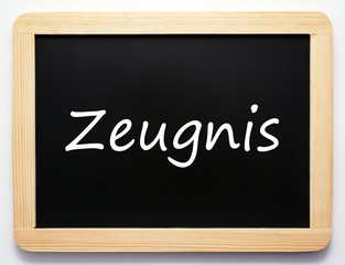 Obraz premium Zeugnis - Konzept Tafel