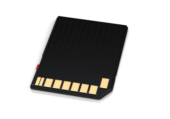 3d memory chip on white background
