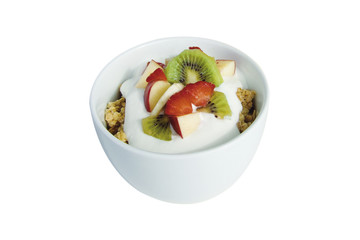 Müslischale mit frischen Früchten