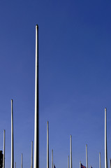 Fahnenmasten ohne Fahnen