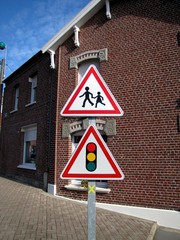 Panneaux de danger ' passages d'enfants - écoles '